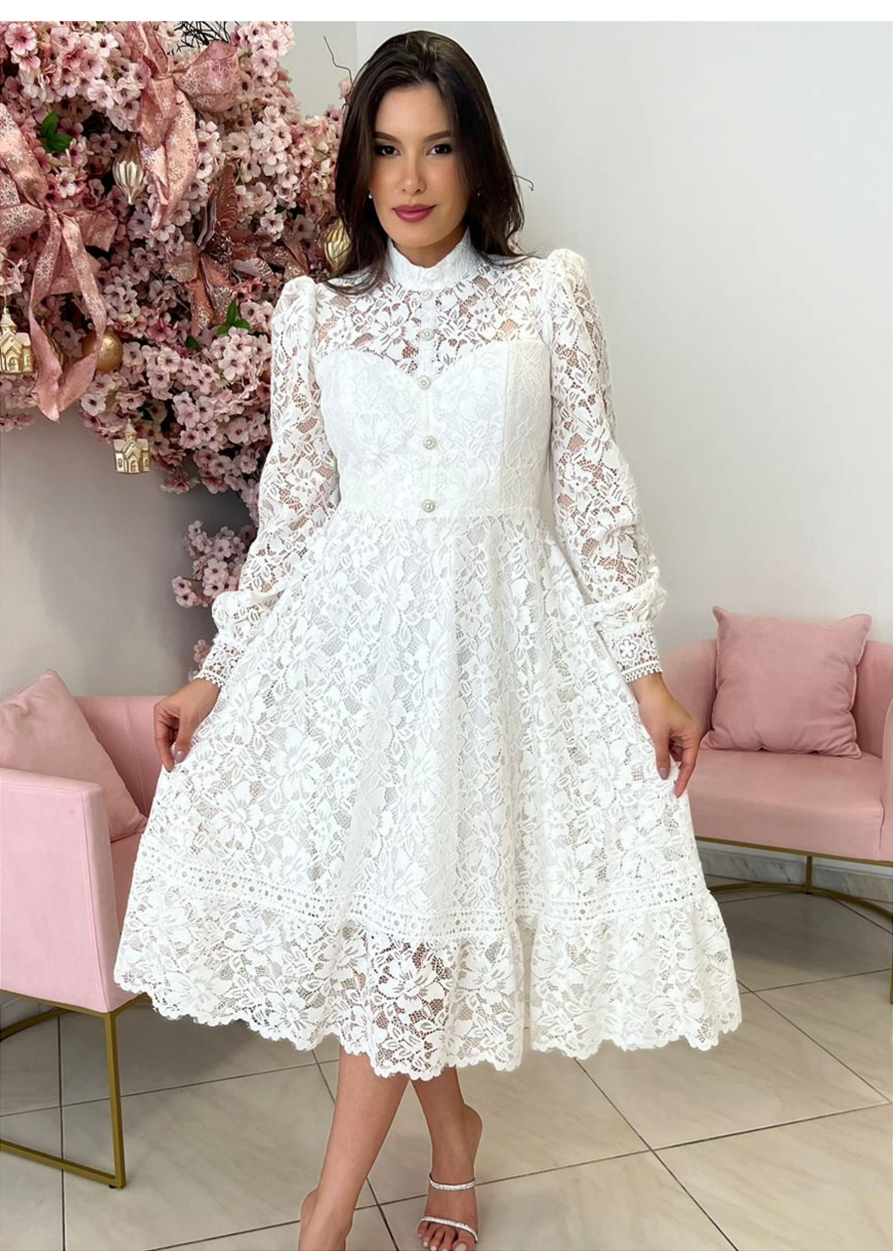 vestido de noiva civil ombro a ombro princesa