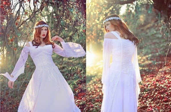 vestido de noiva com mangas bufantes