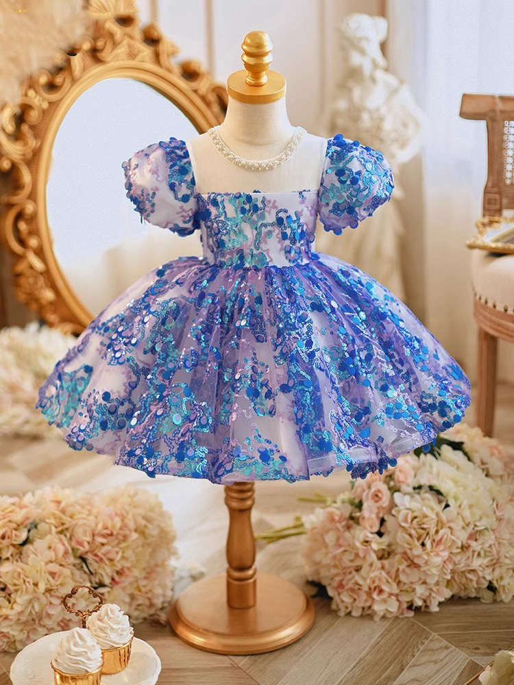 vestido de festa infantil com brilho