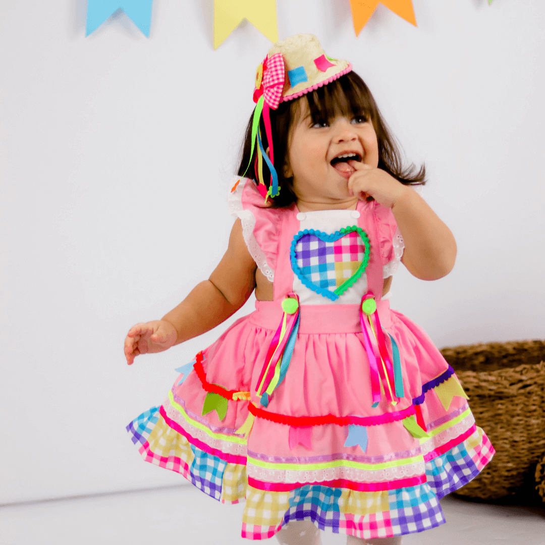 vestido de quadrilha infantil feito sob medida luxo