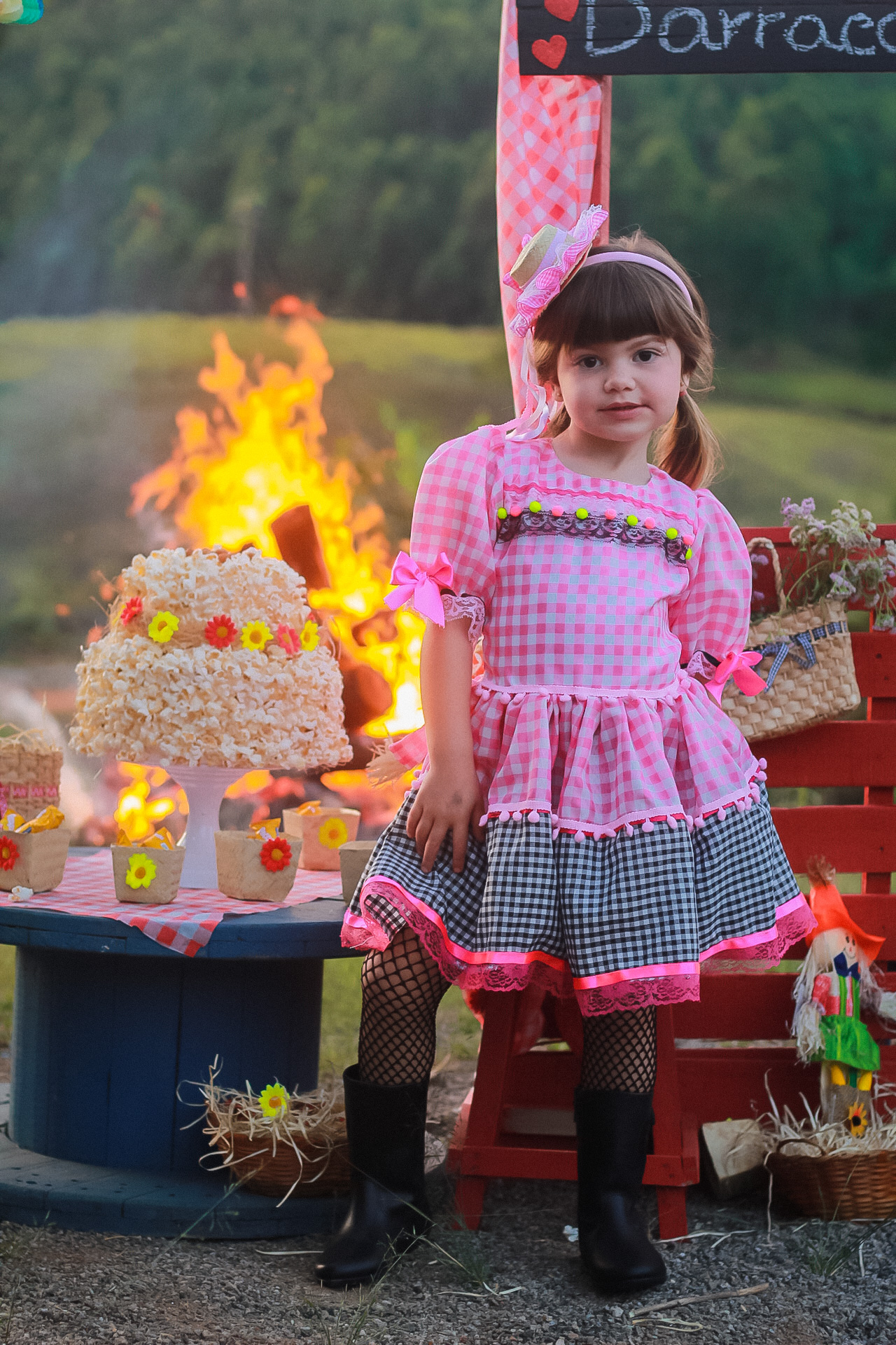 acessórios para vestido de quadrilha infantil luxo