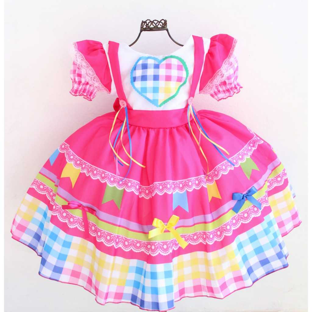 tendências vestidos quadrilha infantil 2026