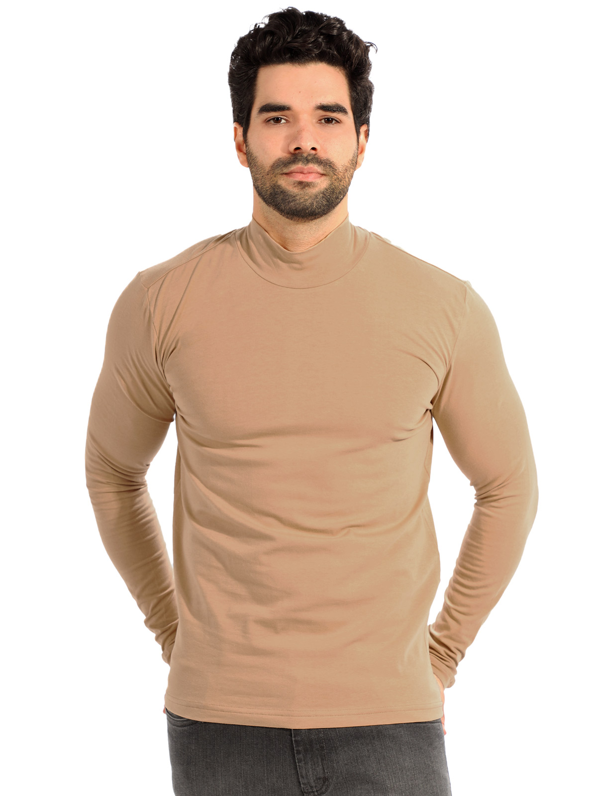 vestido gola alta oversized