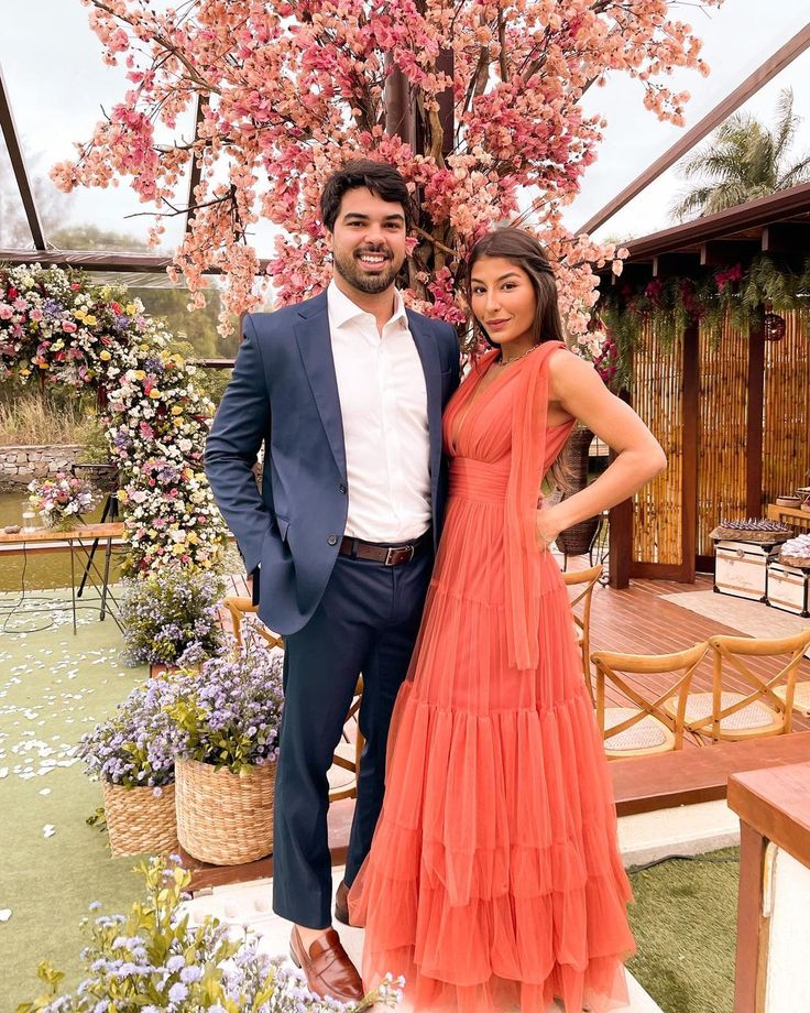 vestido terracota para casamento