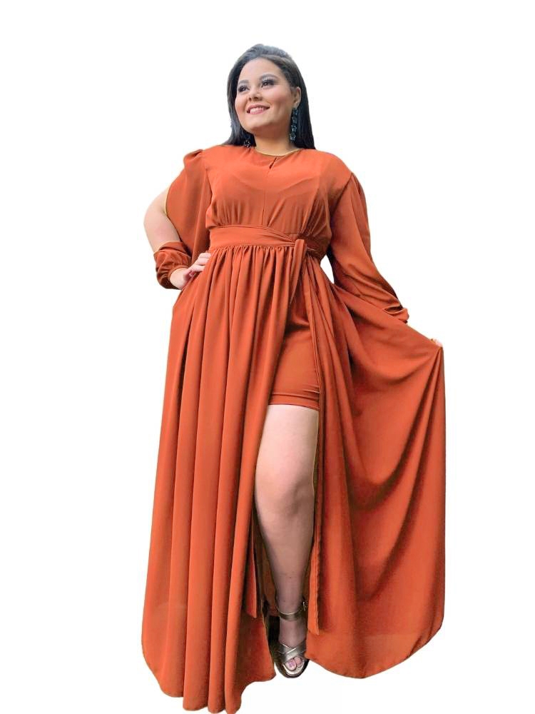 maquiagem para vestido terracota