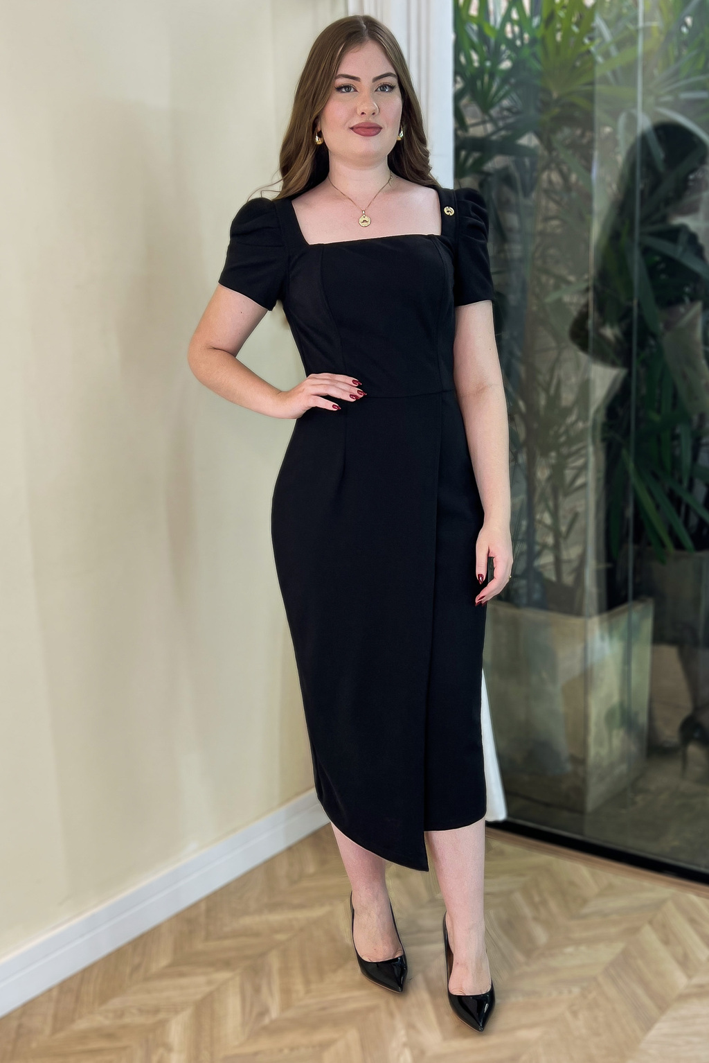 vestido alfaiataria elegante