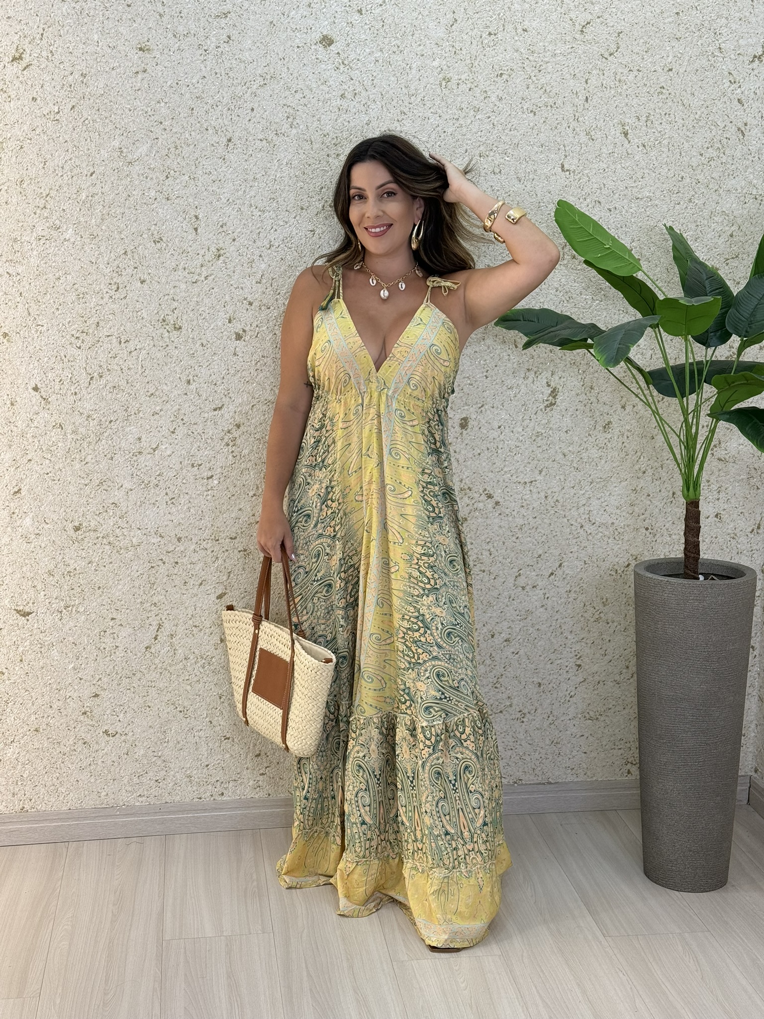 vestido indiano de algodão