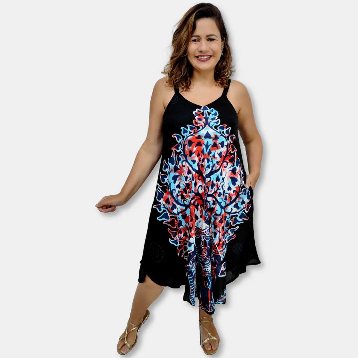 vestido indiano frente unica